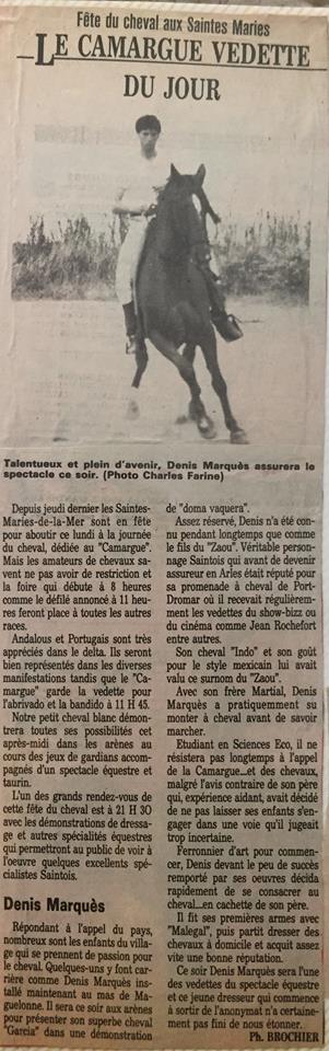 1986 Spectacle Denis Marques 28 ans